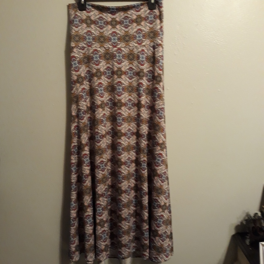 Lularoe Maxi Skirt Floral Medallion NWOT